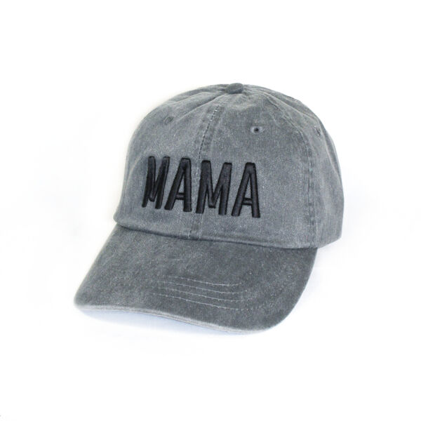 MAMA Black Puff Embroidery - Pigment Dyed Cap Thumbnail