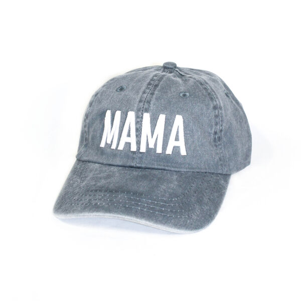 MAMA White Puff Embroidery - Pigment Dyed Cap Thumbnail